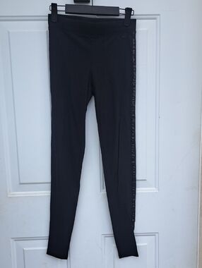 PINK Victoria's Secret Black Leggings with Sequin Detail